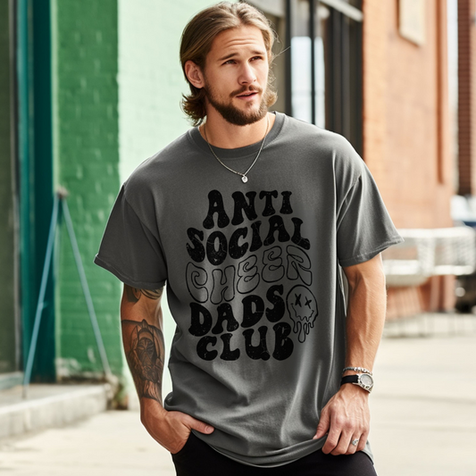 ANTI SOCIAL CHEER DADS CLUB GRAPHIC TEE