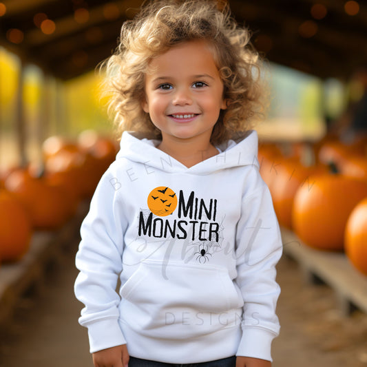 Mini Monster Halloween  Youth Hooded Sweatshirt