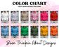 18500 BOMBASS LASH ARTIST HOODIE COLOR CHART