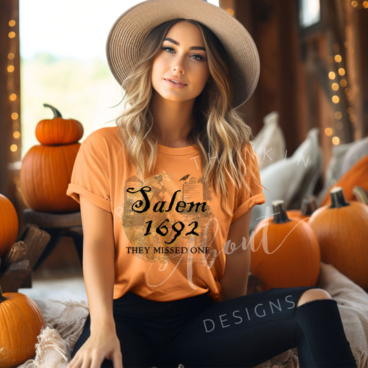 Salem Witch Halloween “ They missed one” Graphic Tee