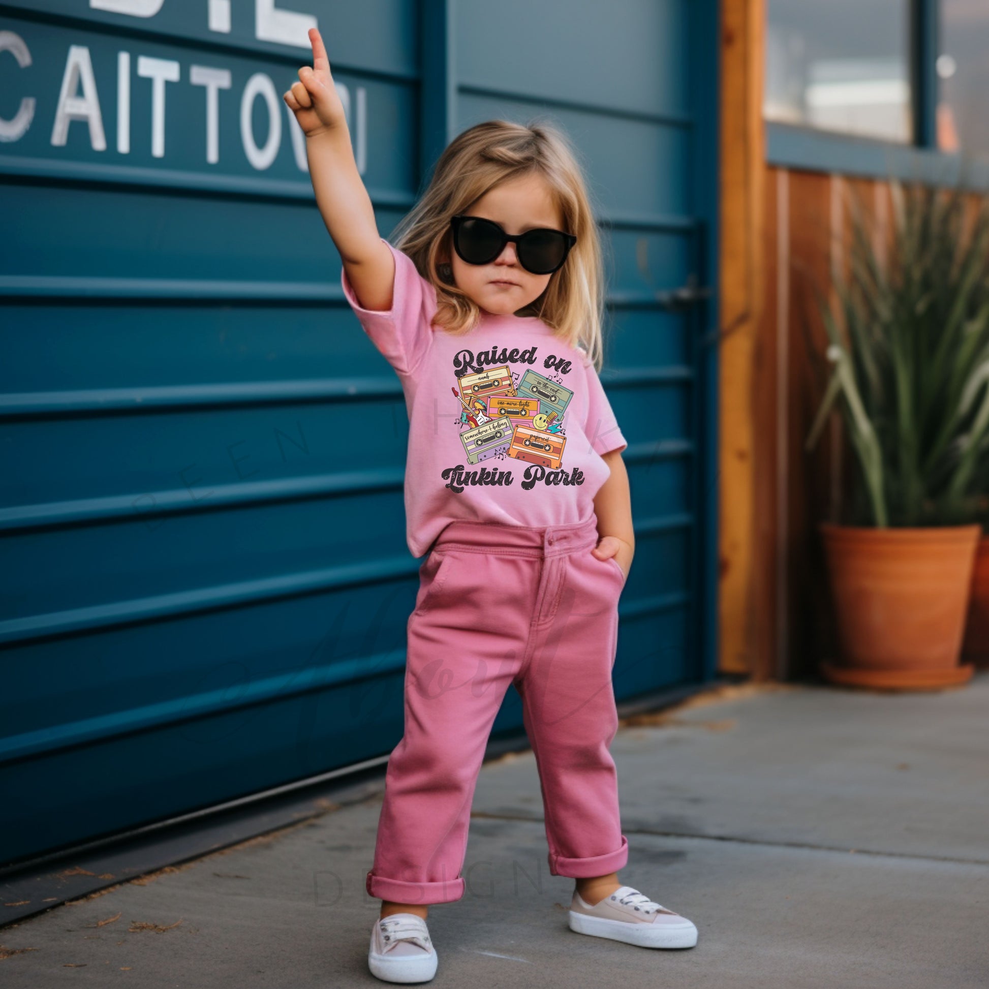 RAISED ON LINKIN PARK BABY/TODDLER GRAPHIC TEE Pink