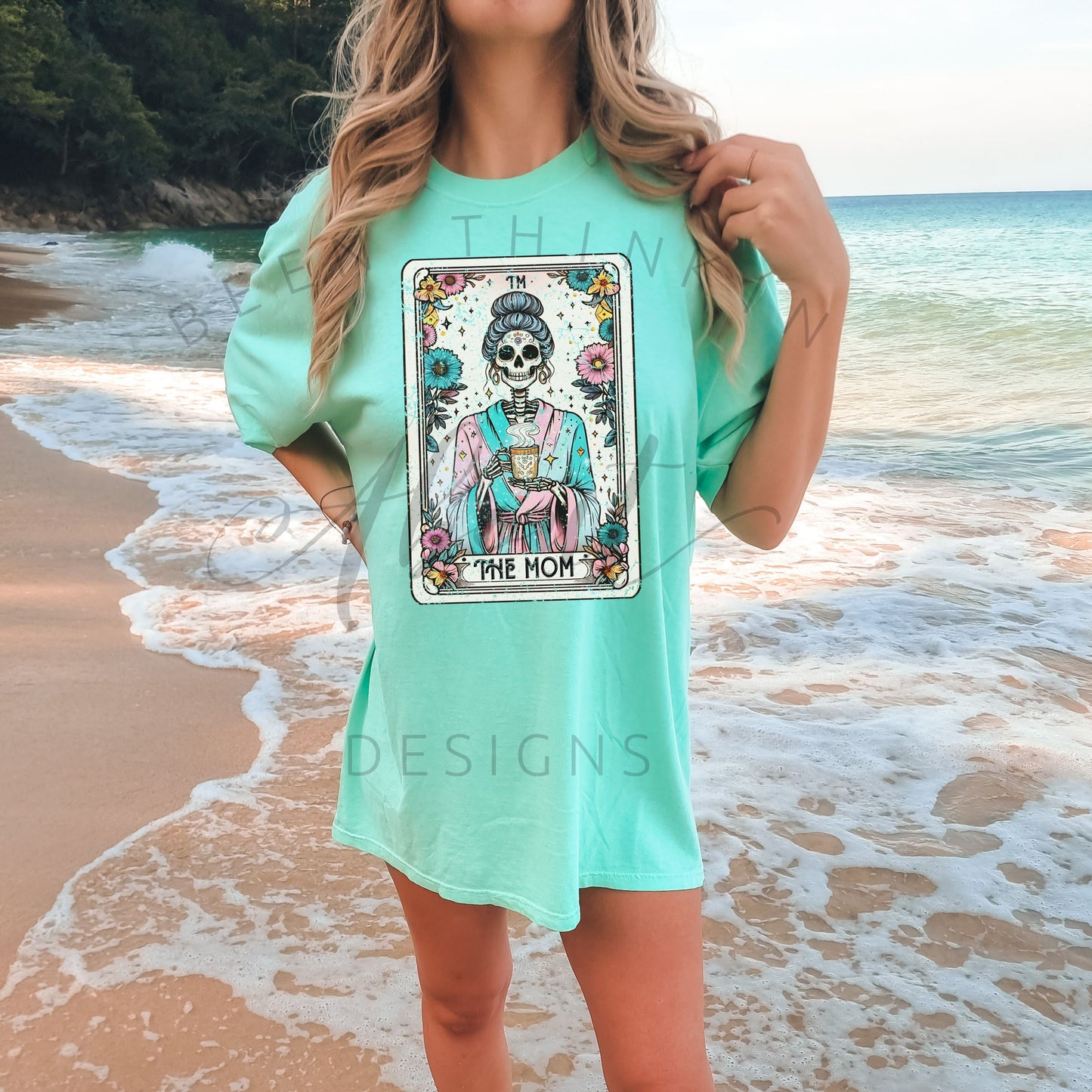 Mom Tarot Card funny skeleton Graphic Tee