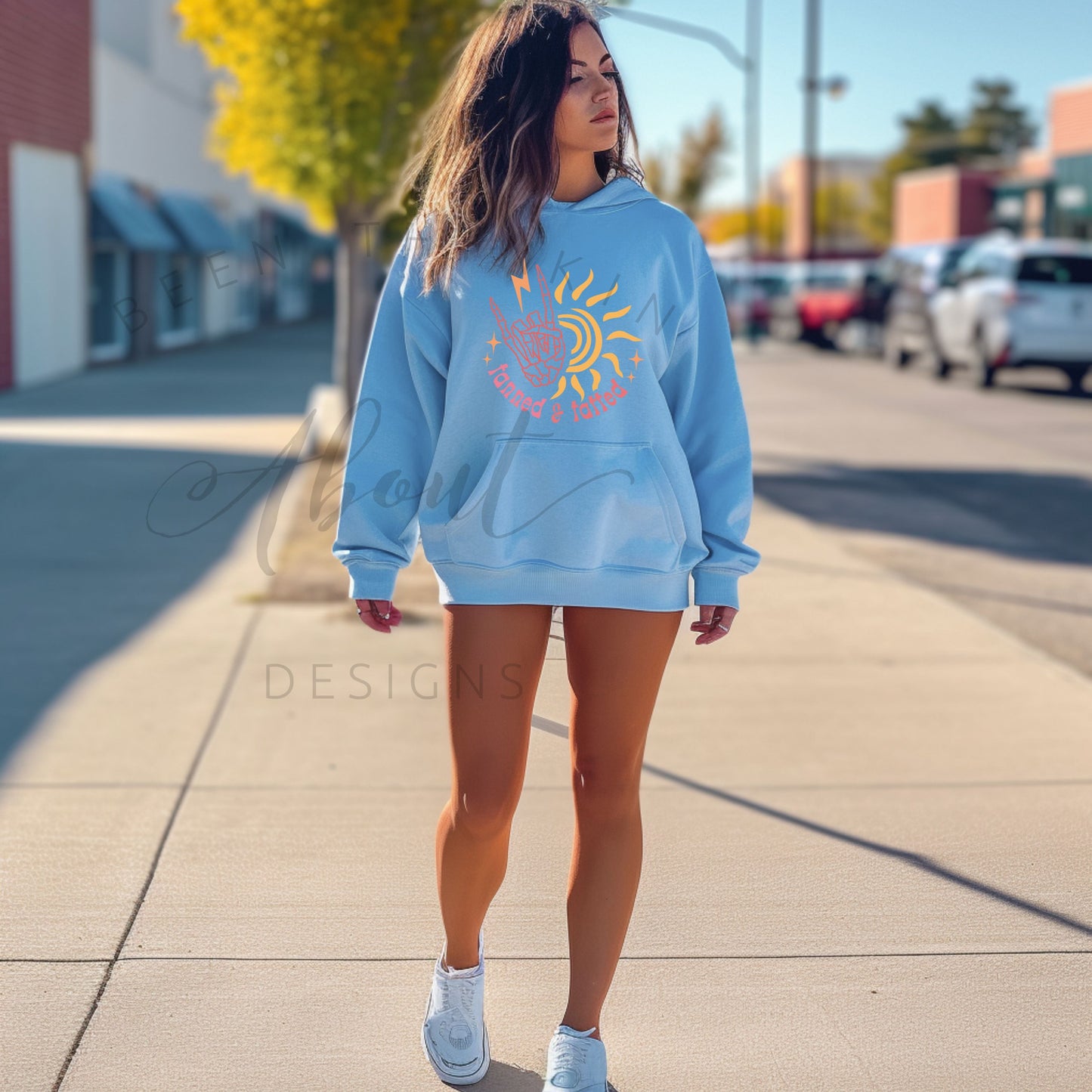 Tanned and Tatted Hoodie Drawstring Sweatshirt