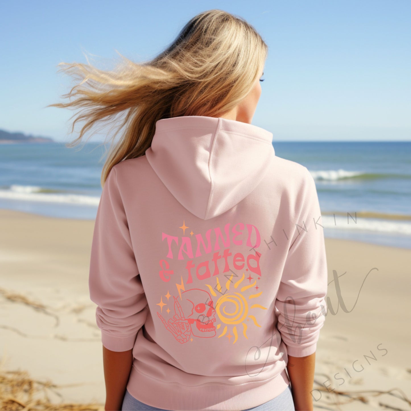 Tanned and Tatted Hoodie Drawstring Sweatshirt