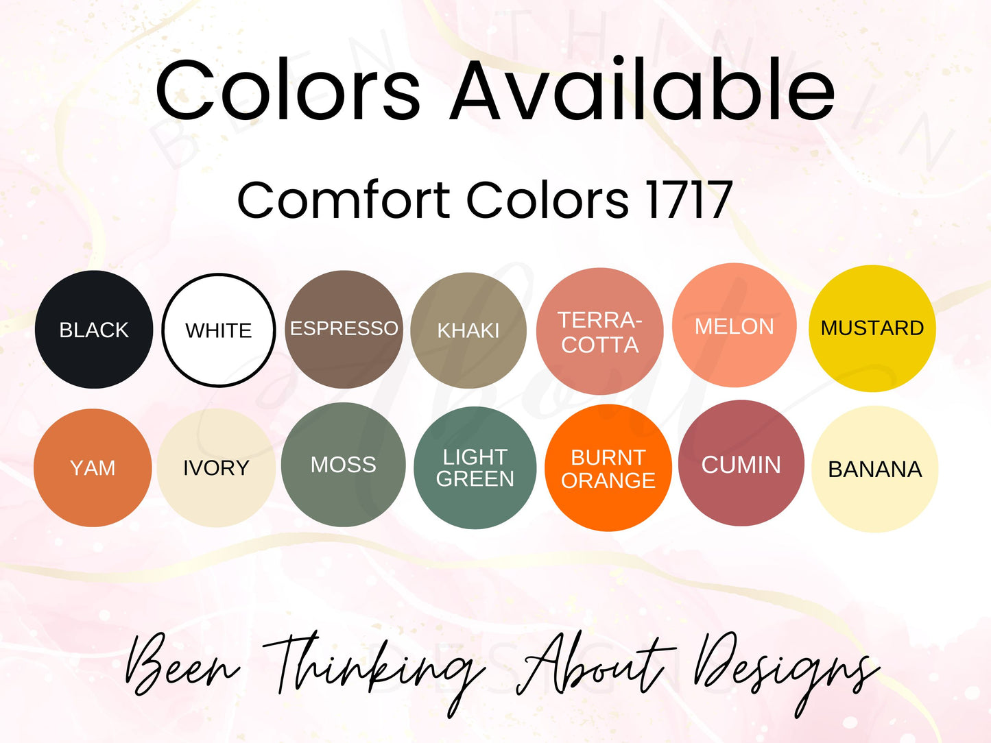 Retro Rewind: 1985 Vintage Cassette Tee color chart 