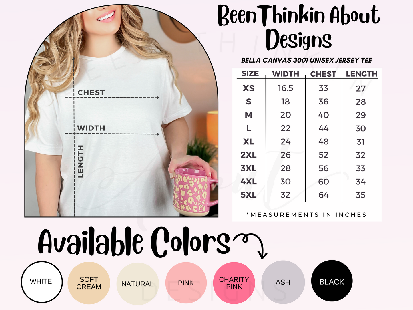 BELLA CANVAS 3001 CHINGONA MOMS CLUB COLOR CHART T SHIRT