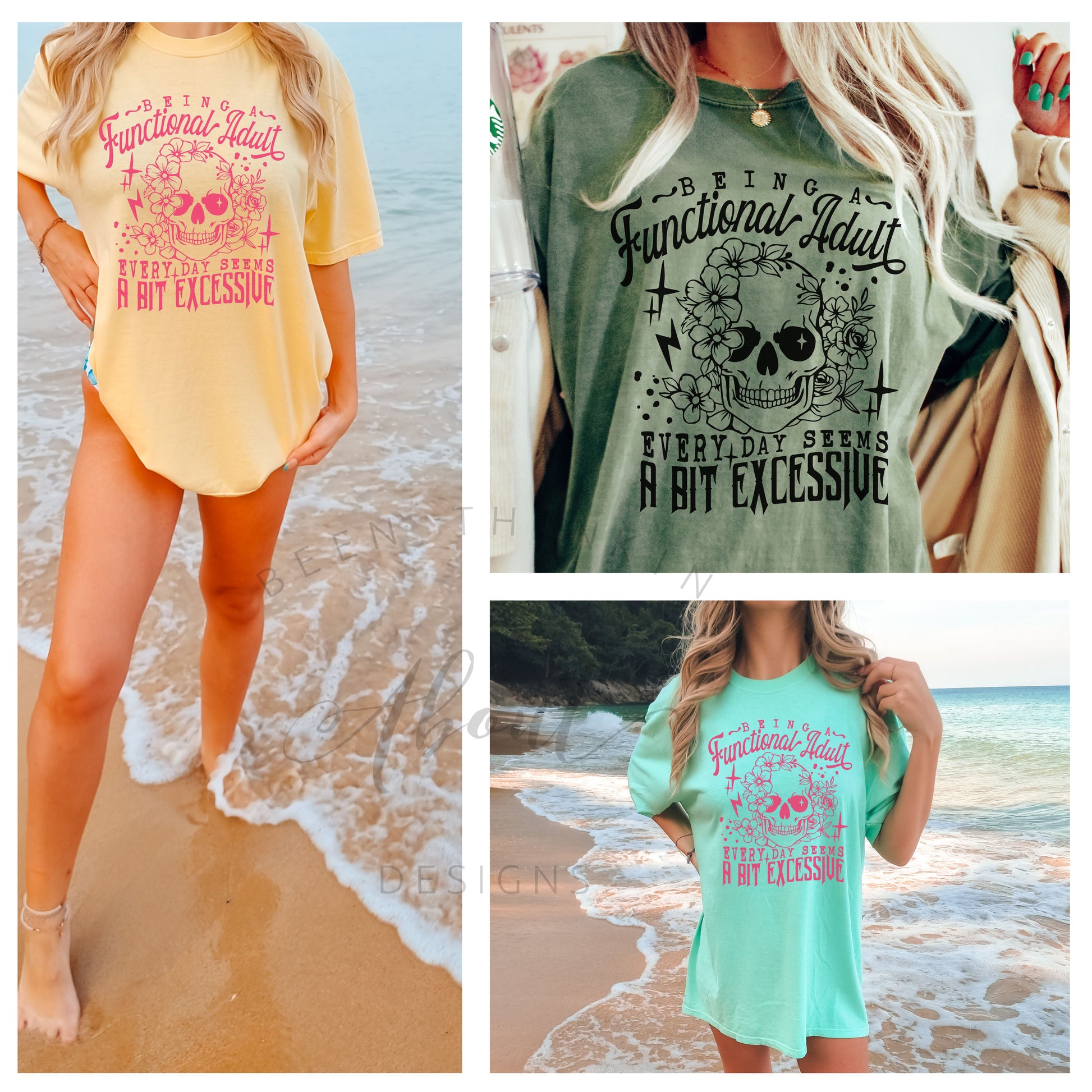 BEING AN ADULT EVERYDAY IS A BIT EXCESSIVE multi collage