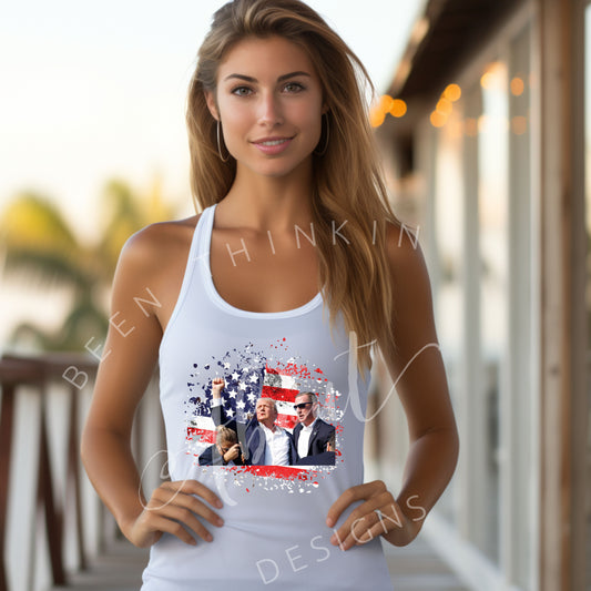Trump “Fight” Rally Racerback Tank