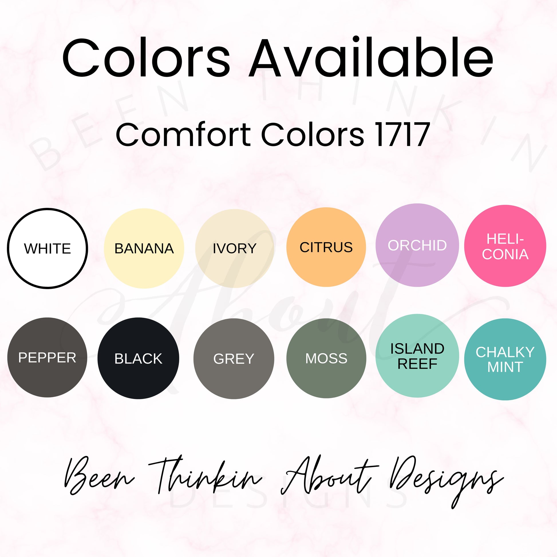 NOBODY LIKES A SHADY BEACH OVERSIZED GRAPHIC TEE COLOR CHART