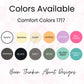 NOBODY LIKES A SHADY BEACH OVERSIZED GRAPHIC TEE COLOR CHART