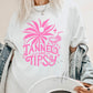 TANNED AND TIPSY OVERSIZED GRAPHIC TEE WHITE