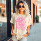 TANNED AND TIPSY OVERSIZED GRAPHIC TEE IVORY
