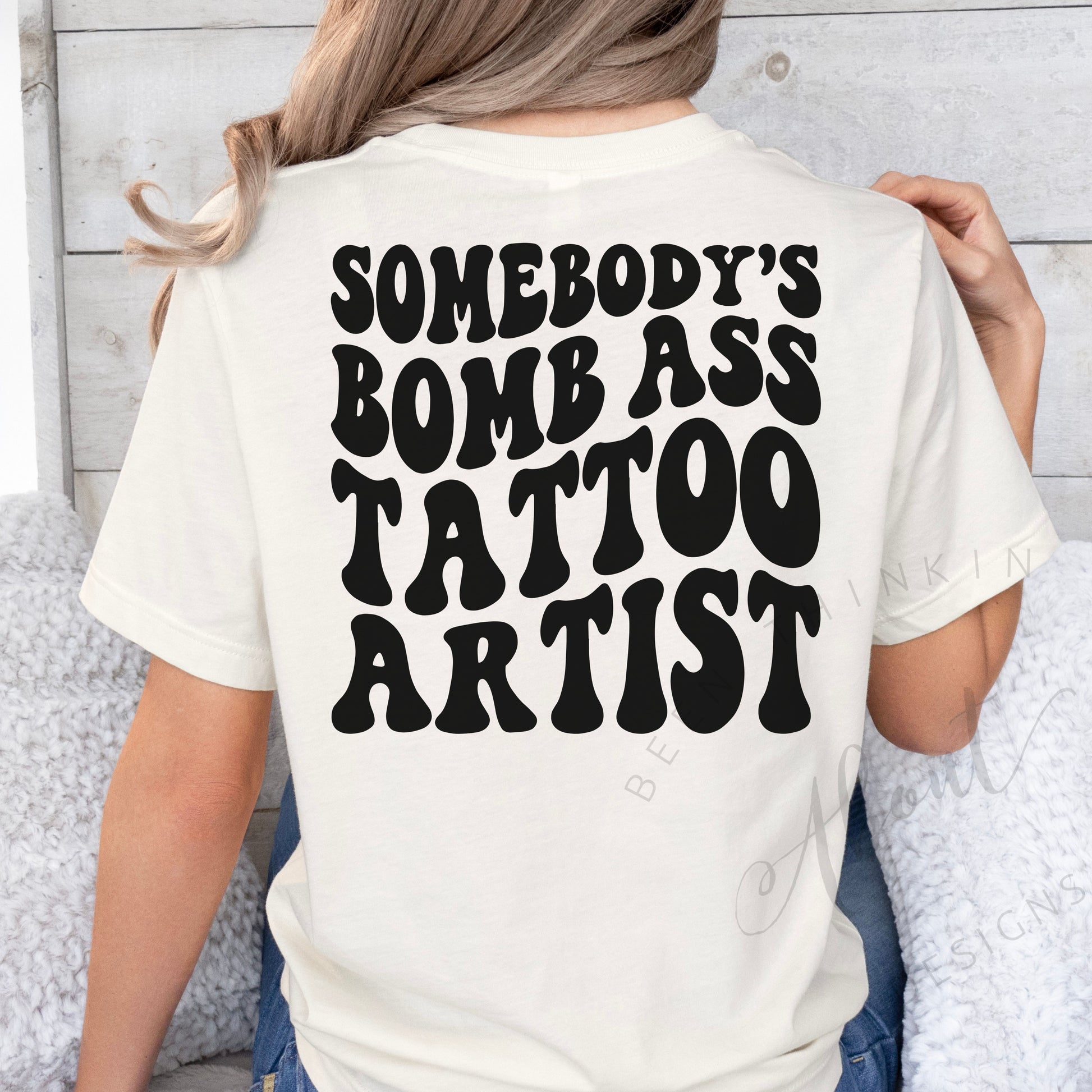 Bomb ass tattoo artist fitted tee natural
