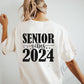 SENIOR VIBES GRAPHIC TEE WITH FRONT AND BACK DESIGN IVORY 2024