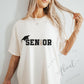 SENIOR VIBES GRAPHIC TEE WITH FRONT AND BACK DESIGN IVORY 2024