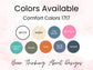 SENIORS / GRADUATE 2024 T SHIRT Color chart 