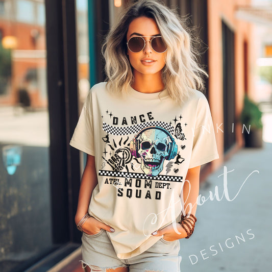 Dance Mom Squad Skull Graphic Tee