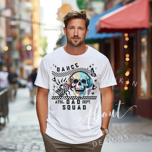 Dance Dad Squad Skull Graphic Tee