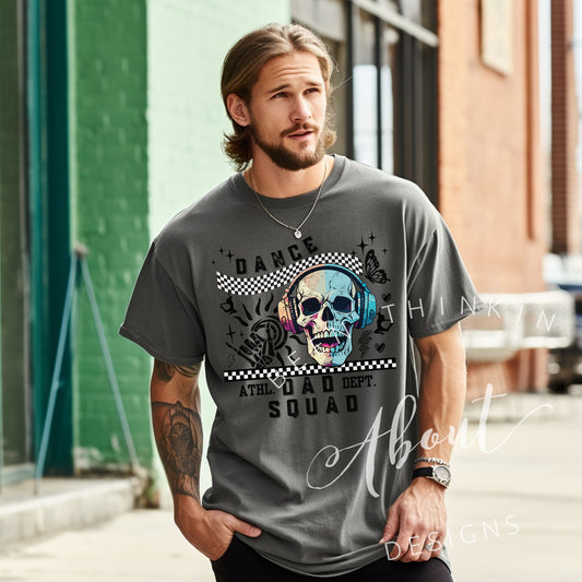 Dance Dad Squad Skull Graphic Tee