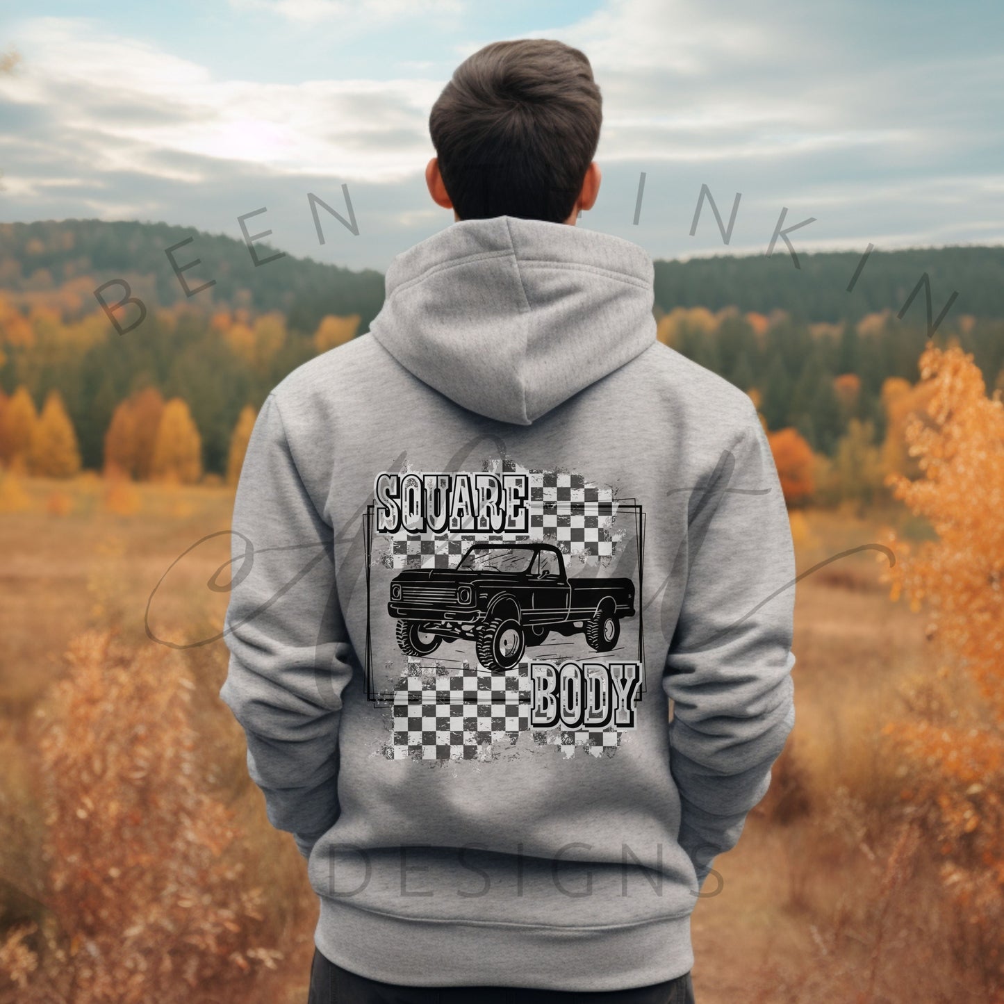Square body club Hoodie Sweatshirt- Men