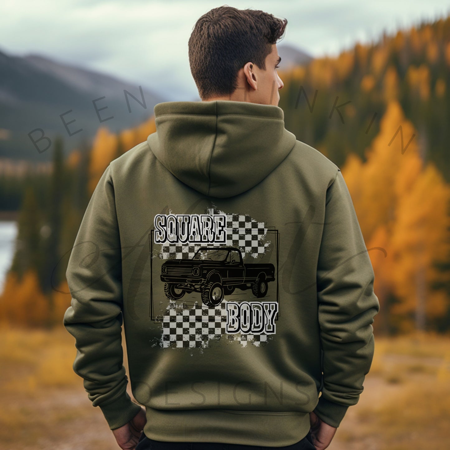 Square body club Hoodie Sweatshirt- Men