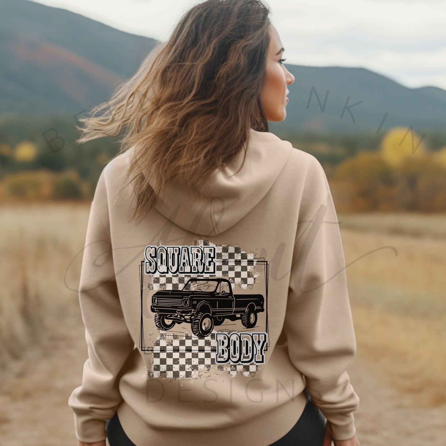 Square body club Hoodie Sweatshirt-Womens