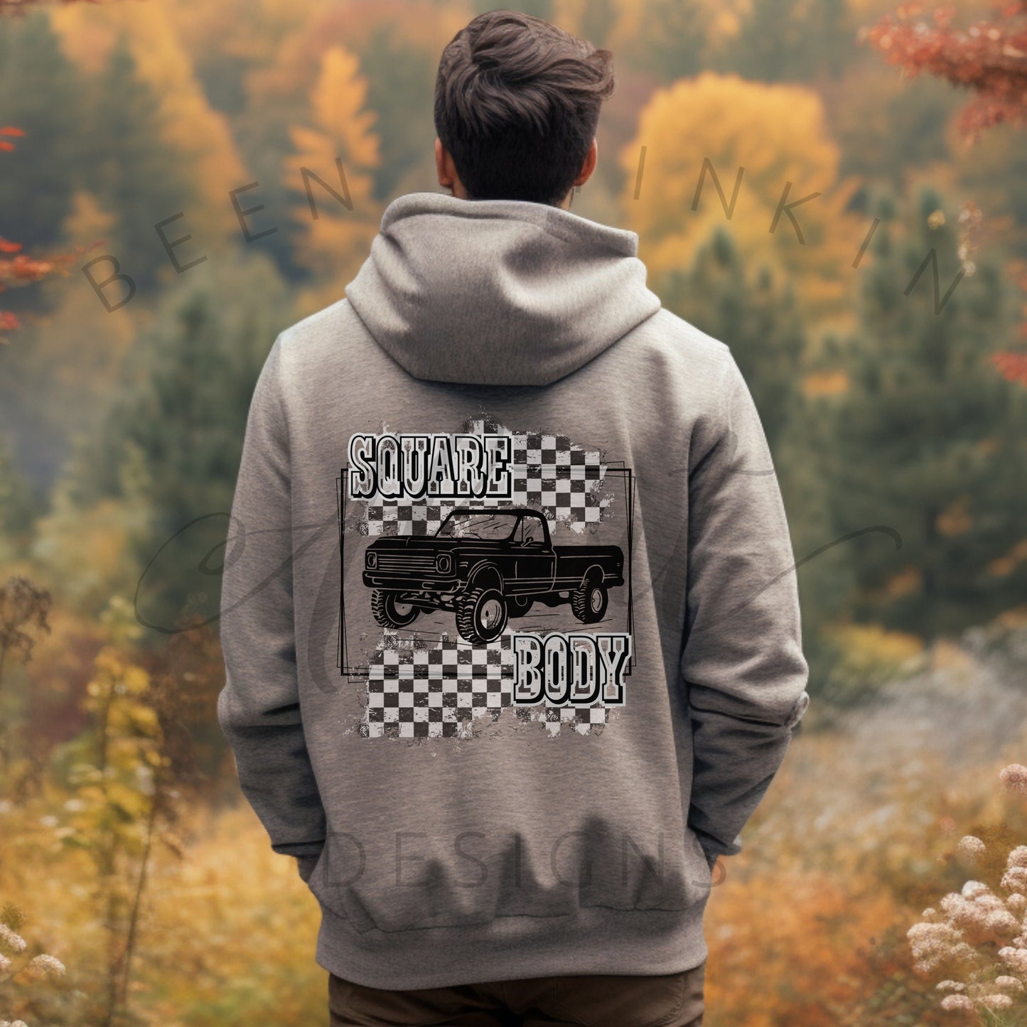 Square body club Hoodie Sweatshirt- Men