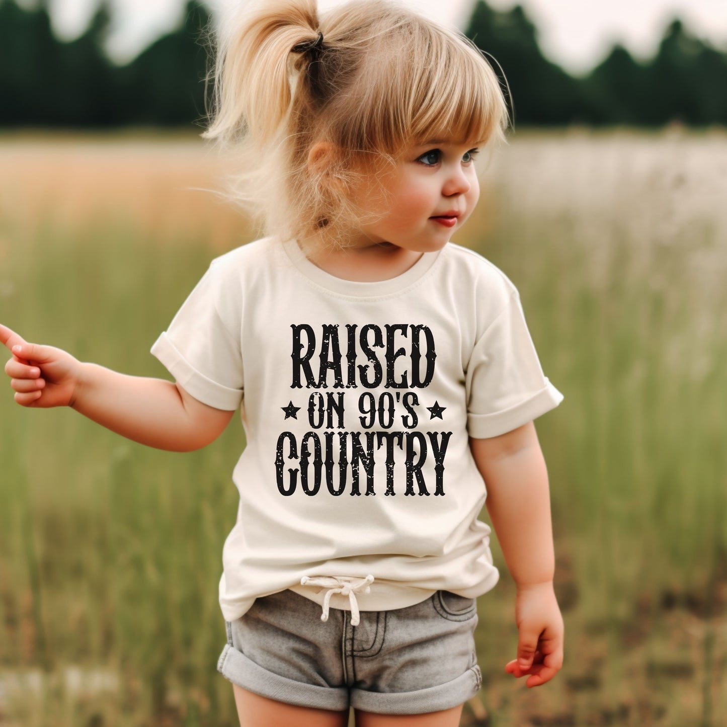 Raised on 90’s Country T ShirT natural