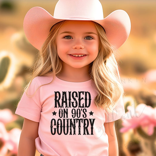Raised on 90’s Country T Shirt pink