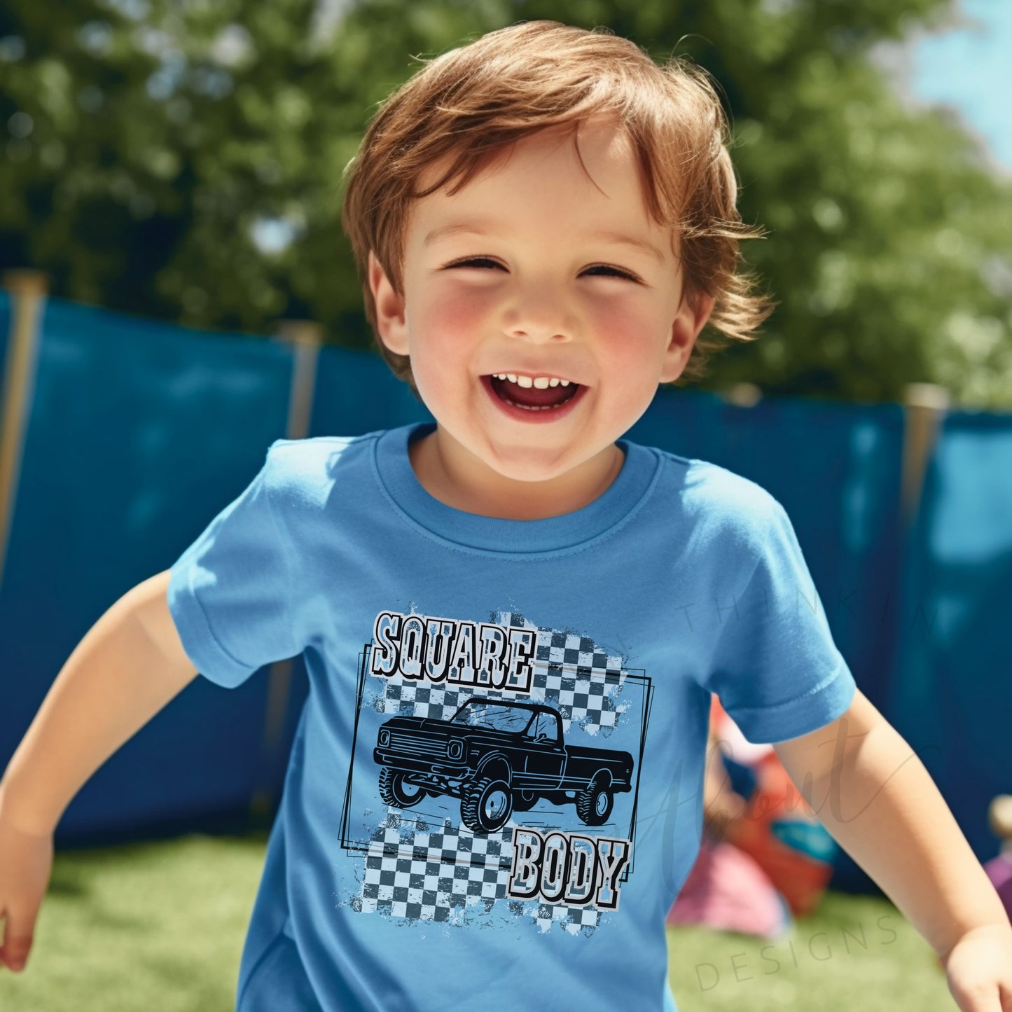 Square body truck youth graphic tee