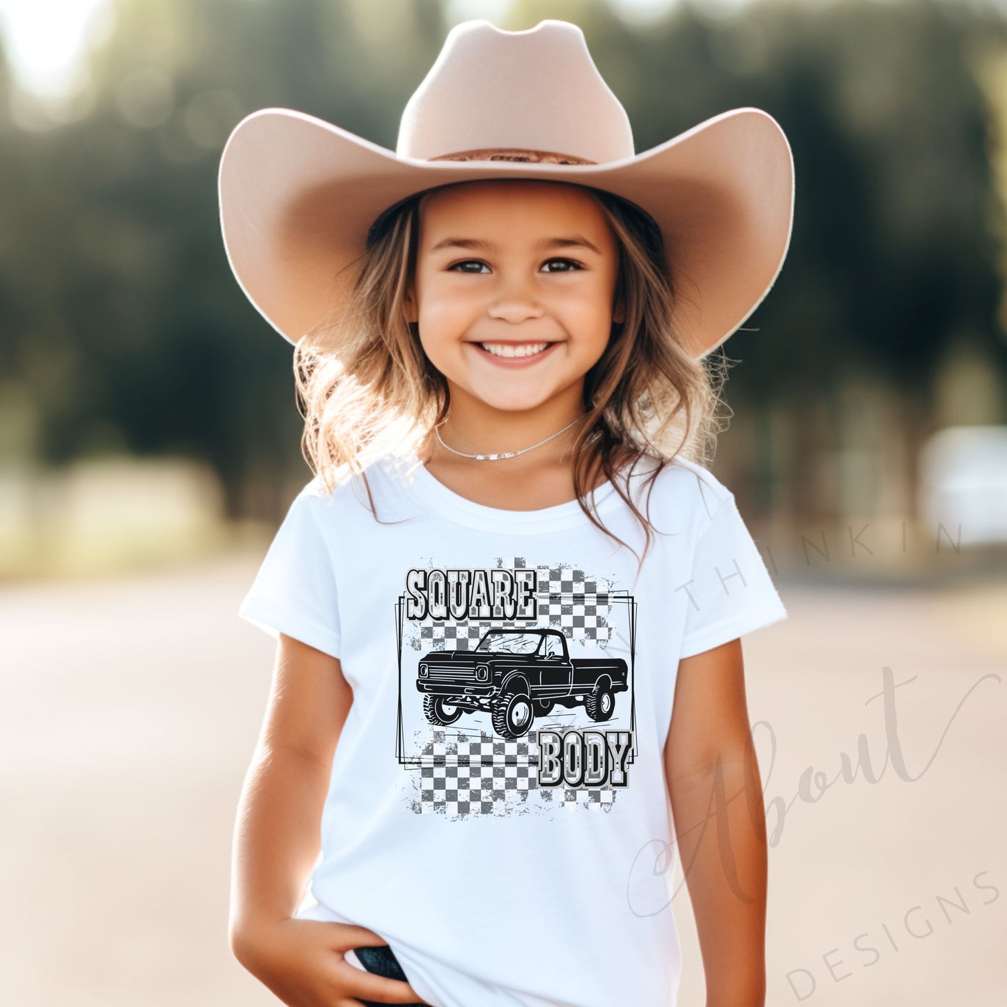 Square body truck youth graphic tee