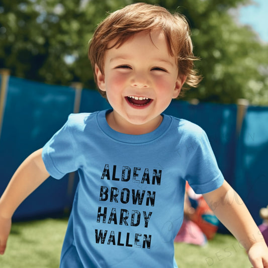 New Country Music Artist T Shirt blue