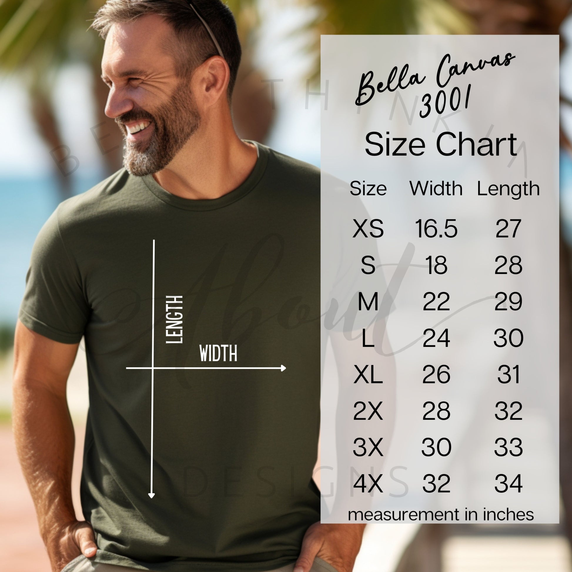WORLD'S BEST DAD FITTED TEE MENS SIZE CHART