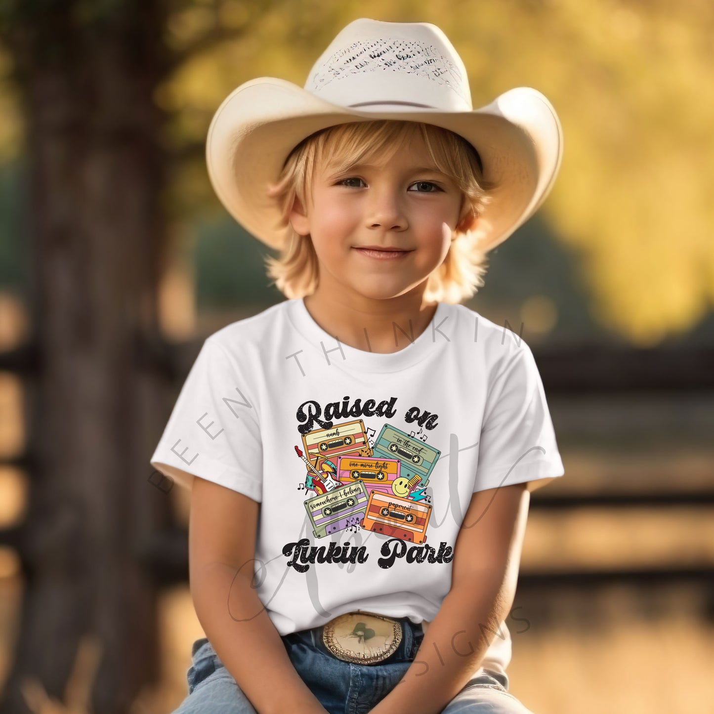 Raised on Linkin Park Big Kid Short Sleeve Tee-Rock Icon Edition